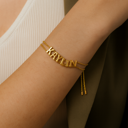 Bubble Letter Bracelet