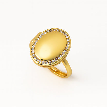Oval Locket Ring