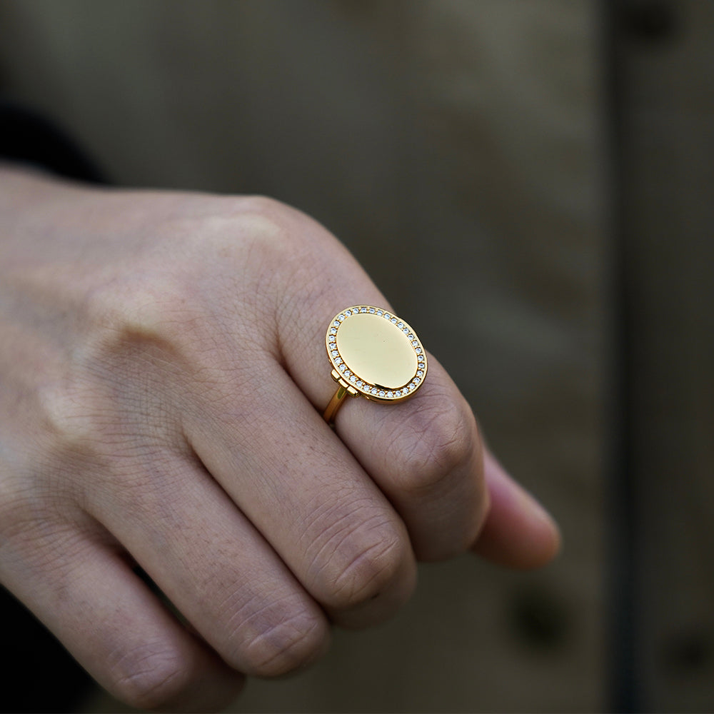 Oval Locket Ring