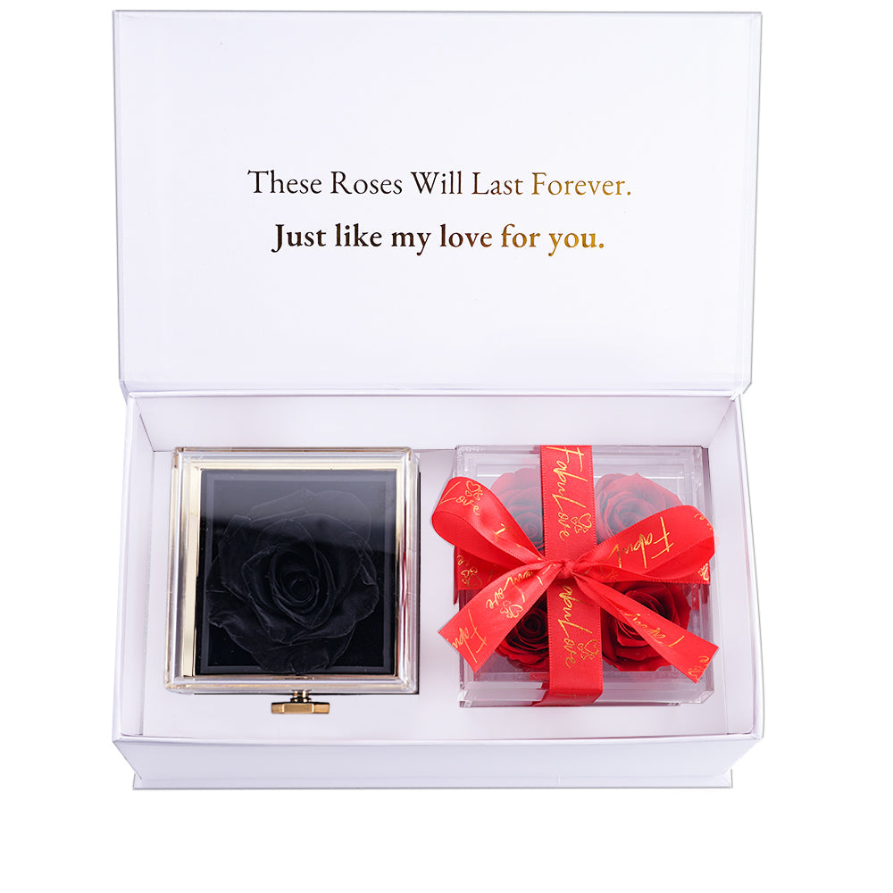 Valentines Eternal Rose Box Bundle