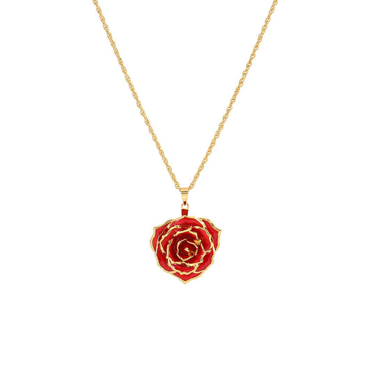 Real Rose Pendant Necklace