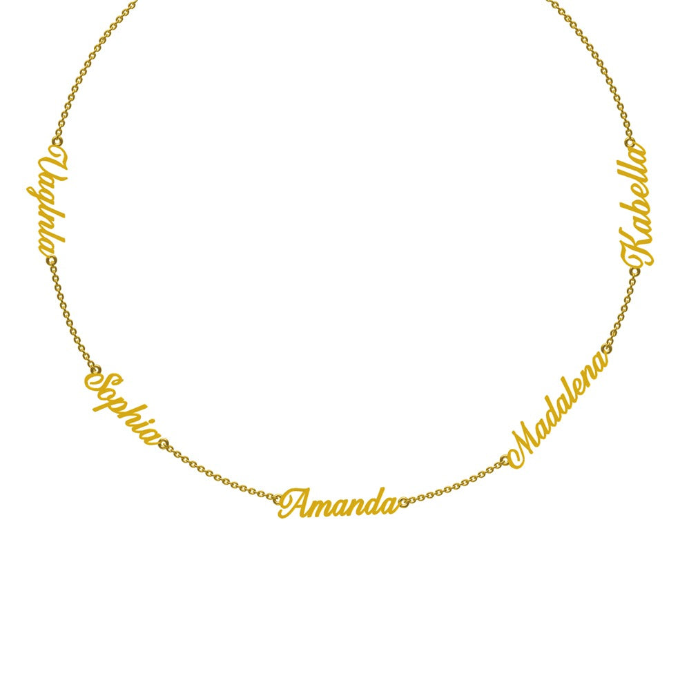 Custom Multi Name Necklace