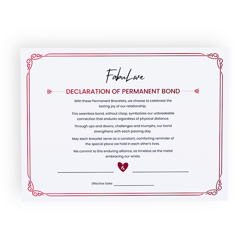 Declaration of Permanent Bond