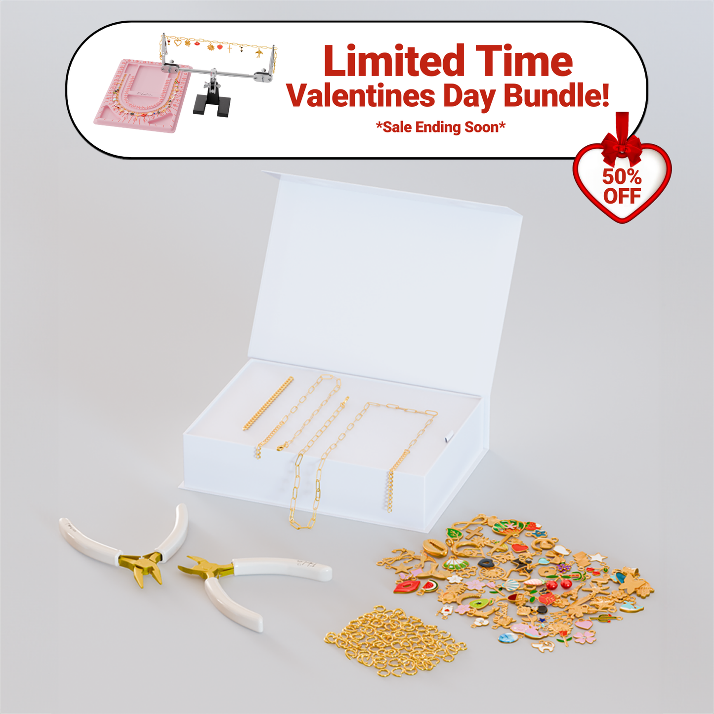 Valentines Charm Jewelry Kit Bundle
