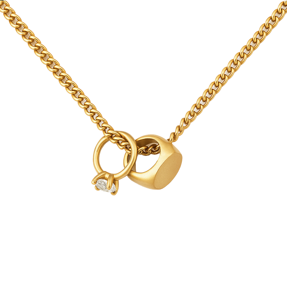 Mini Promise Ring Necklace