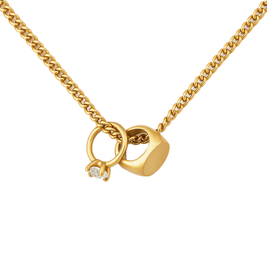 Mini Promise Ring Necklace