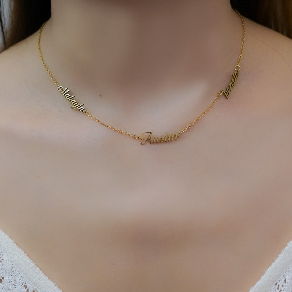 Custom Multi Name Necklace