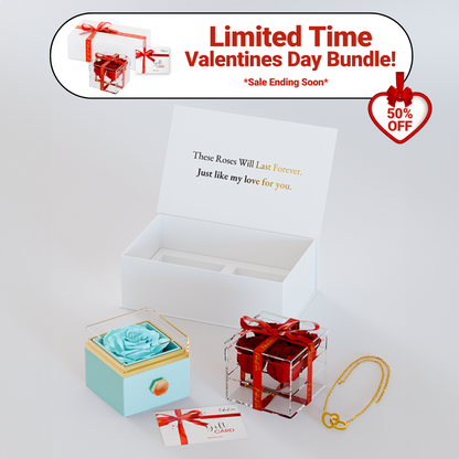 Valentines Eternal Rose Box Bundle