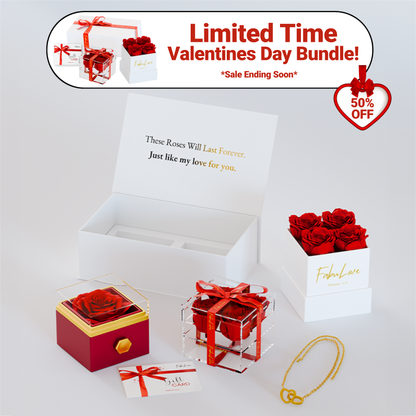 Valentines Eternal Rose Box Bundle