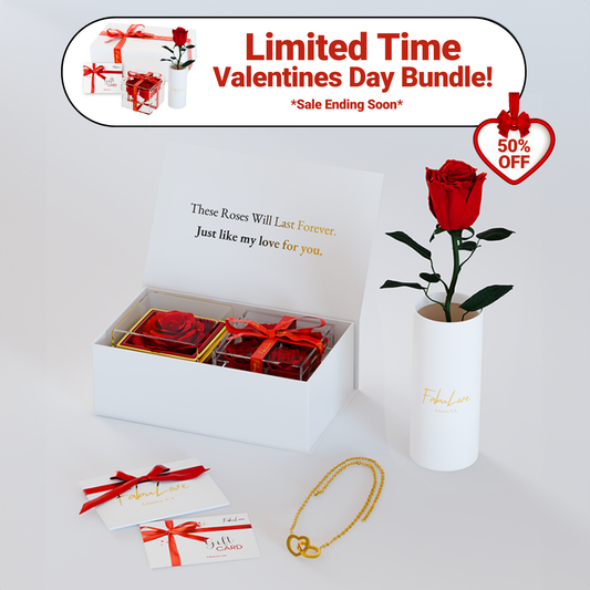 Valentines Eternal Rose Box Bundle
